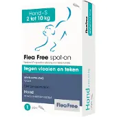 Flea Free Spot-On Anti Vlooien en Teken Druppels Hond 2-10 kg