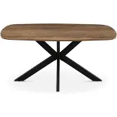 Giga Meubel Eettafel Jaimy Donkerbruin Deens Ovaal 160cm
