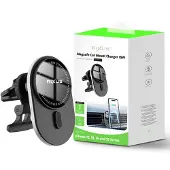Rixus Magsafe Wireless Car Charger Mount Black 15W
