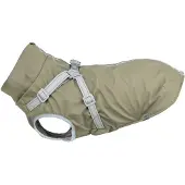 Trixie Regenjas Hond - Waterdicht Olijfgroen 24cm - Reflecterende Elementen, Tuig Inclusief