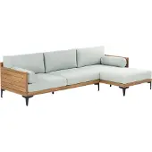 Beliani CAVEZZO - Tuinsofa-Grijs-FSC gecertificeerd acaciahout