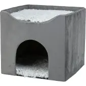 Trixie kattenhuis harvey grijs-wit/zwart - 38x38x38 cm