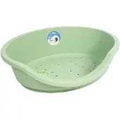 Duvo+ duvoplus Sleeper Tino 80 ECO - Kunststof Hondenmand - Ovale Hondenbak van Gerecycled Plastic - Anti-slip - 80x60x25cm - Salvia Groen