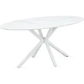 Giga Meubel Eettafel Roxy Keramisch Wit Ovaal 180cm