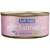 Prins Soft Paté Adult met zalm en kip natvoer kat 24 x 70 g