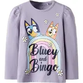 Name it Shirt lavendel / oranje / zwart / wit