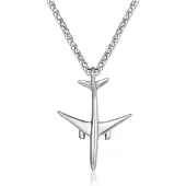 LGT JWLS LGT Jewels heren ketting Edelstaal Vliegtuig