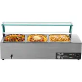 Vevor Commerciële Voedselverwarmer met 3 Containers (8 Qt)