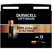 Duracell 2x Alkaline Batterijen Optimum Aa 12 Stuks