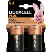 Duracell 2x Alkaline Batterijen Plus 100 D 2 Stuks