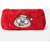 Woody toilettasje - rood - kat Kerst - 253-18-CBA-M/407