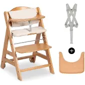Hauck Beta+ kinderstoelset - FSC-gecertificeerd – Hout - inclusief wielen en houten tafel - Natural