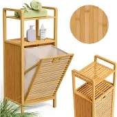Casaria Badkamerkast met Wasmand Bamboe 43L