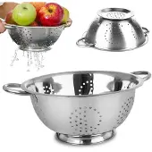 Orion - RVS Cedzak - 24 cm - Ergonomische Handvatten - Roestvrij