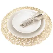 Orion - Tafelbeschermers - Rond - 39 cm - Goudkleurig