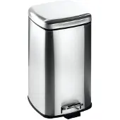 Orion - Stalen Prullenbak - 12 l - Met Pedaal - Zilver