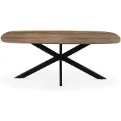 Giga Meubel Eettafel Jaimy Donkerbruin Deens Ovaal 200cm