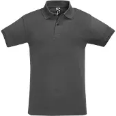 Sols Heren Perfect Pique Korte Mouw Poloshirt (Donkergrijs)