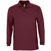 Sols Heren-Winter II Poloshirt met lange mouwen van Piqué katoen (Bourgondië)