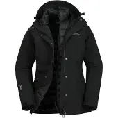 Mountain Warehouse Dames/Dames Alaskan 3 in 1 gewatteerd jack (Zwart)