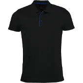 Sols Heren Performer korte mouw Pique Polo Shirt (Zwart)