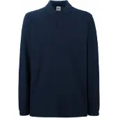 Fruit Of The Loom Heren Premium Poloshirt Met Lange Mouwen (Donker Marine)
