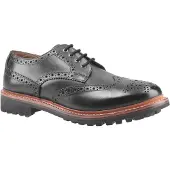 Cotswold Heren Quenington Commando Lace Up Dress Leather Shoe (Zwart)