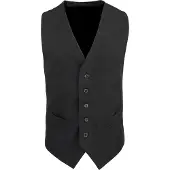 Premier Heren Gevoerde Polyester Taillejas / Catering / Bar Slijtage (Pakket van 2) (Zwart)