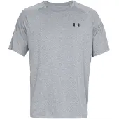 Under Armour Heren-Tech T-Shirt (Licht staal Heather/Zwart)