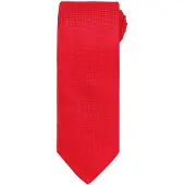 Premier Uniseks Micro Wafel Stropdas voor volwassenen (Rood)