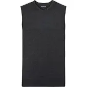 Russell athletic Russell Collectie Heren V-hals Mouwloos Gebreide Trui-trui-top / Trui-trui (Houtskool mergel)