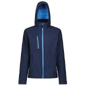 Regatta Venturer Jas met Kap en Zachte Shell Jas voor heren (Marine / Frans Blauw)