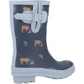 Cotswold Dames/Dames Woodland Deer Mid Cut Wellington Laarzen (Marine)