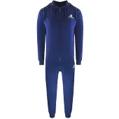 Aquascutum Heren Volledige Rits Trainingspak Set (Blauw)