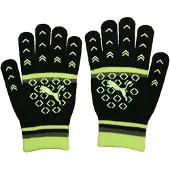 Puma Dames/Dames Gestreepte Handschoenen (Zwart/Hi-Vis geel)