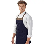 Premier Espresso Slabbetje Schort (Marine / Bruin)