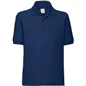 Fruit Of The Loom Kinder/Kinder 65/35 Effen Piqué Poloshirt (Marine)