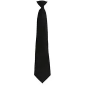 Premier Herenmode "Kleuren" Work Clip On Tie (Zwart)
