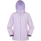 Mountain Warehouse Kinder/Kids Exodus Bedrukt Waterafstotend Soft Shell Jasje (Lichtpaars)
