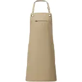 Premier Unisex Volwassenen Gerst Duurzaam Volledig Schort met Contraststiksel (Kaki/Bruin)