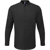 Premier Volwassenen Unisex opa's overhemd met lange mouwen (Zwart)