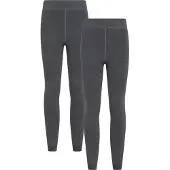 Mountain Warehouse Dames/Dames Fleece Gevoerde Thermische Legging (Set van 2) (Houtskool)