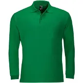 Sols Heren-Winter II Poloshirt met lange mouwen van Piqué katoen (Kelly)