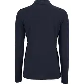 Sols Dames/dames Perfecte Lange Mouw Pique Polo Shirt (Franse marine)