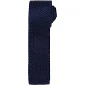 Premier Heren Slanke structuur gebreid effect stropdas (Marine)