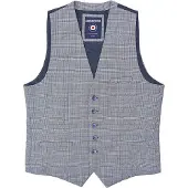 Lambretta Heren George Prince Of Wales Geruite Waistcoat (Grijs)
