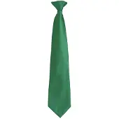 Premier Unisex volwassen kleuren modieuze effen Clip-On stropdas (Smaragd)