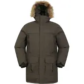 Mountain Warehouse Heren Antarctic Extreme Waterdichte Donzen Jas (Donkere Khaki)