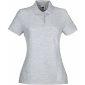 Fruit Of The Loom Vrouwen Dames-Fit 65/35 Poloshirt Korte Mouwen (Heather Grijs)