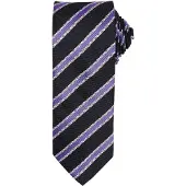 Premier Heren Wafelstrook Formele zakelijke stropdas (Zwart/Rich-Violet)
